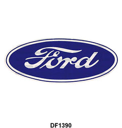 FORD OVAL DECAL WITH CLEAR BACKGROUND - 9-1/2"
