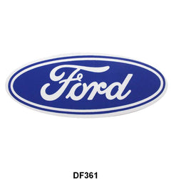 FORD OVAL DECAL WITH WHITE BACKGROUND - 3 1/2