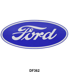 FORD OVAL DECAL WITH WHITE BACKGROUND - 6 1/2"