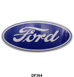 FORD OVAL DECAL WITH WHITE BACKGROUND - 17"