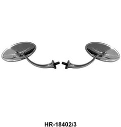 UNIVERSAL SWAN NECK STYLE MIRRORSS - 32-48 PASS 32-47 PU, OVAL HEAD