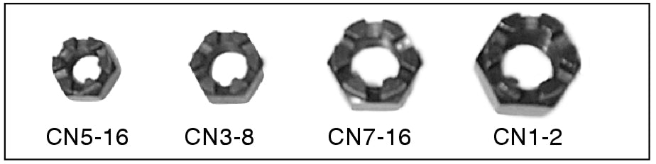 Nuts - Tube, Speed, Clinch, Cage, Castle/