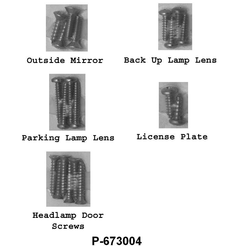 Screw Kits - Interior/Exterior