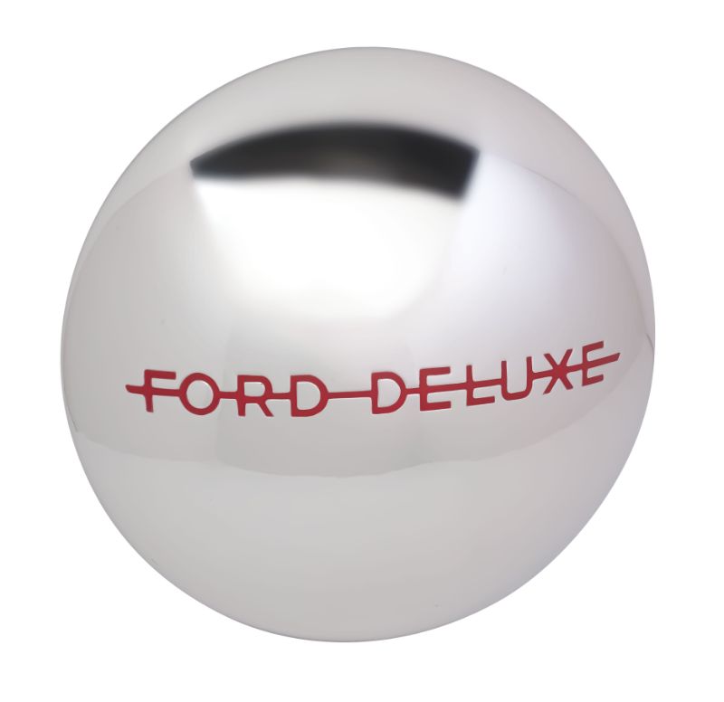 STAINLESS HUB CAP WITH RED PAINTED INSIGNIA - 40 DLX PASS