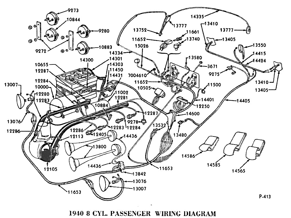 HEADLIGHT SWITCH WITH WIRES - 40 PASS/MERC, 40 PICKUP