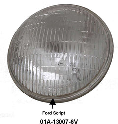 FORD LOGO HALOGEN SEALED BEAM HEADLIGHT BULB - 40-55 PASS/PICKUP 6V
