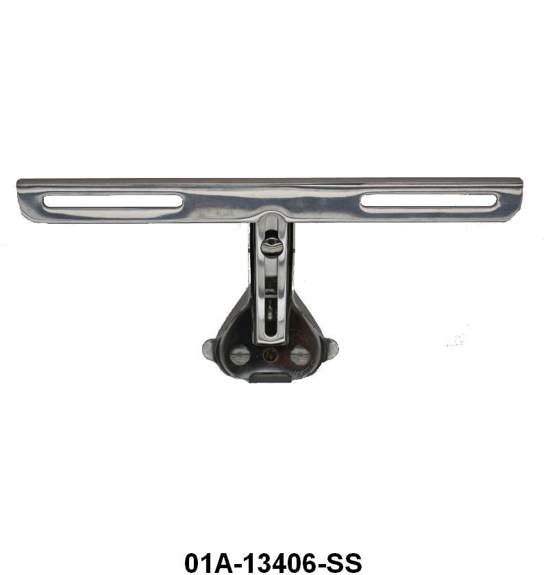 REAR LICENSE PLATE BRACKET - 38-48 PASS/MERC EXCEPT WAGON STAINLESS