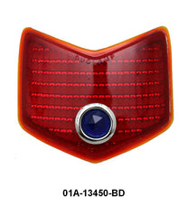 TAIL LIGHT LENS - 40 PASS EXCEPT WAGON GLASS WITH BLUE DOT