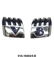 FRONT HOOD EMBLEMS - 40 STD PASS, 40 PICKUP "V8", PAINTED