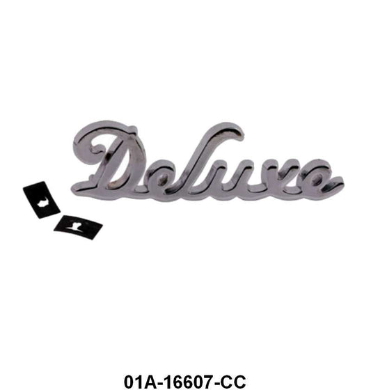 HOOD SIDE EMBLEM - 40 DLX PASS "DELUXE" WITHOUT PAINT
