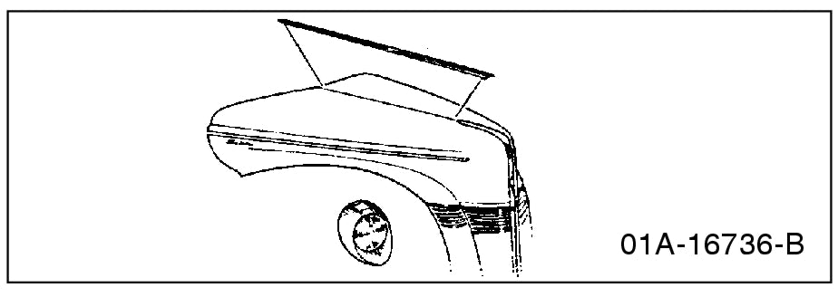 TOP OF HOOD TRIM - 40 DLX PASS