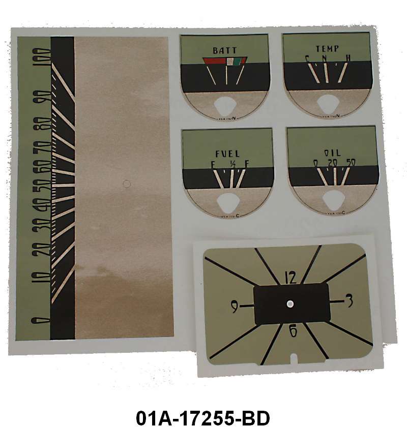 GAUGE FACE DECAL KIT - 40 DELUXE