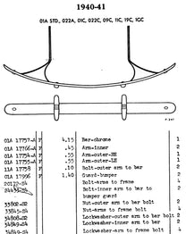 CHROME BUMPER - 40 PASS  FRONT OR REAR, 40-41 PU FRONT
