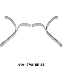 POLISHED STAINLESS STEEL FRONT BUMPER BRACKETS - 40 DLX PASSENGER 4 PCS