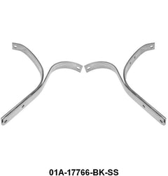 POLISHED STAINLESS STEEL FRONT BUMPER BRACKETS - 40 DLX PASSENGER 4 PCS