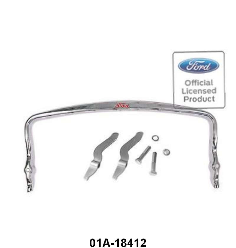 CHROME GRILLE GUARD - 40 PASS, MERCURY, 40-41 PICKUP, INCLUDES STIFFENERS