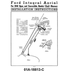 RADIO ANTENNA ASSEMBLY - 40 CONVERTIBLE/WAGON - ROOF MOUNT