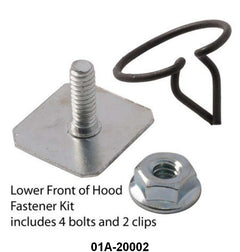 LOWER FRONT OF HOOD TRIM (WIDE) CLIPS - 40 DLX PASS SET OF 6