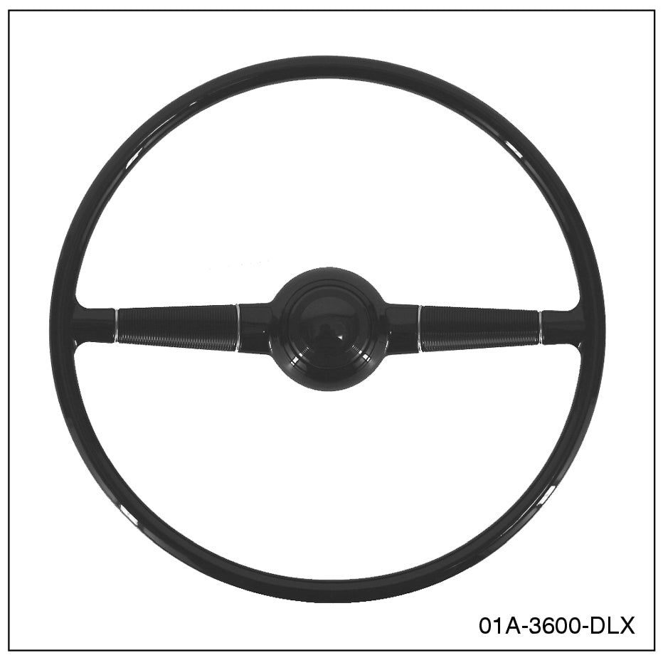 STEERING WHEEL - 40 PASS, 40-47 PU W/ PLAIN HORN BUTTON, 17"