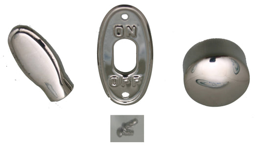 IGNITION ON-OFF PLATE, LEVER, AND BUTTON KIT - 40 PASS, STAINLESS