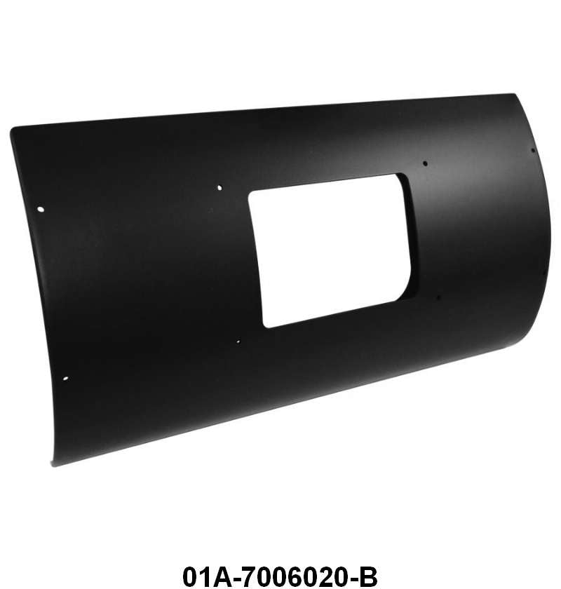 STEEL GLOVE BOX DOOR - 40 DELUXE W/ HOLES FOR TRIM