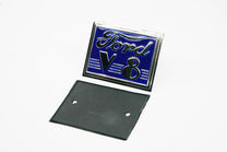 TRUNK EMBLEM - 40 STD PASS, BLUE BACKGROUND
