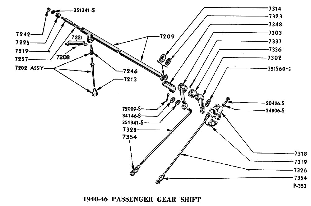 GEARSHIFT LEVER PIN SPRING FOR COLUMN SHIFT - 40-53 PASSENGER,41-55 PICKUP
