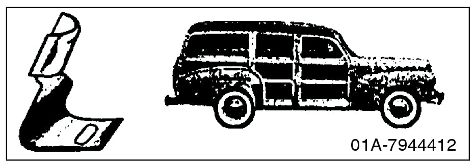 TAILGATE SUPPORT ROD ANTI-RATTLER - 40-48 FORD, 41-48 MERCURY WAGON