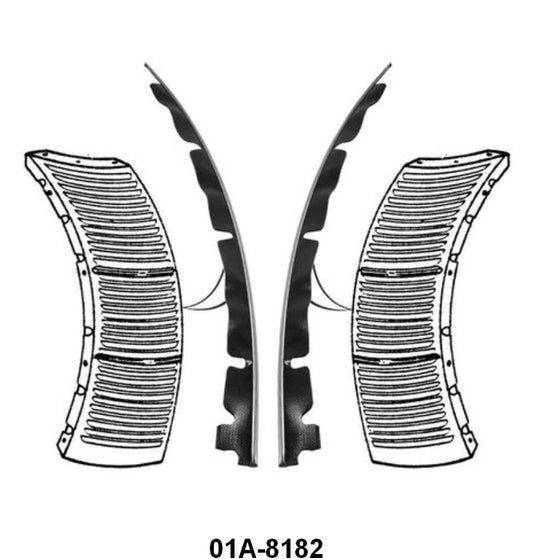 GRILLE TO GRILLE VENT PANEL STAINLESS TRIM - 40 DELUXE