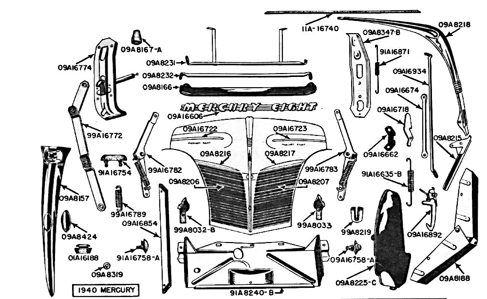 LOWER GRILLE CHIN PAN - 40 PASS STD, 40-41 PICKUP