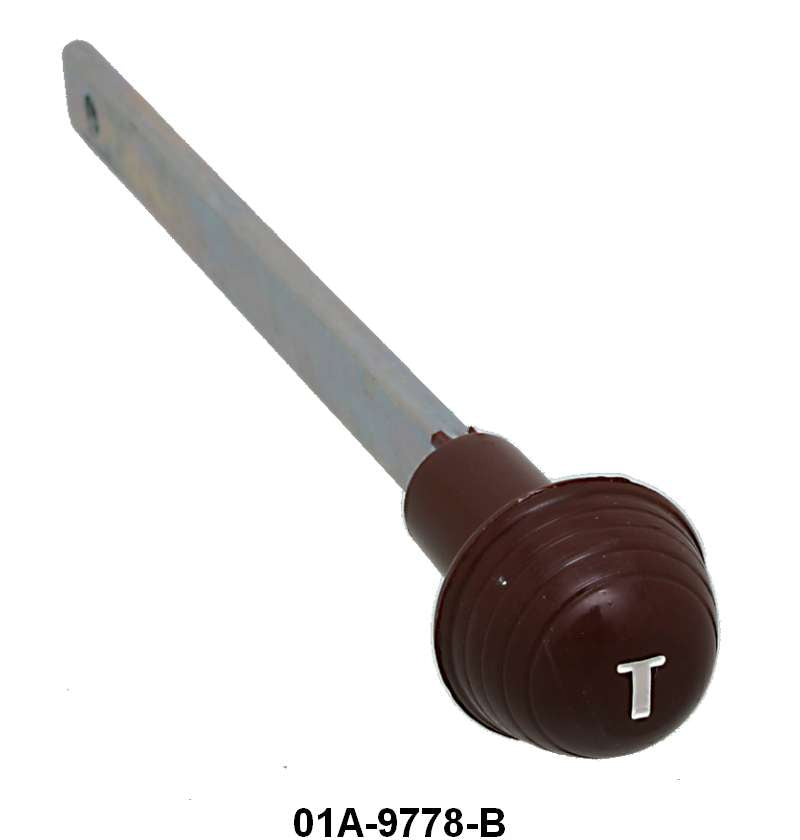 THROTTLE CABLE/ROD KNOB - 40 DLX RED BROWN