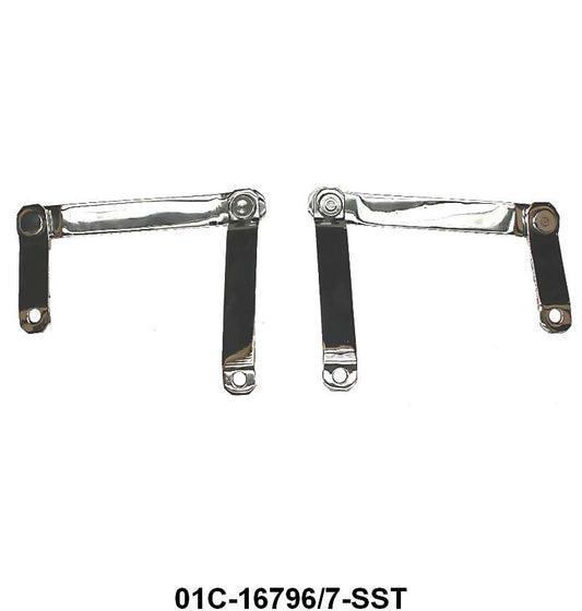 HOOD HINGE BRACKETS - 39-40 MERCURY, 40-47 PICKUP STAINLESS