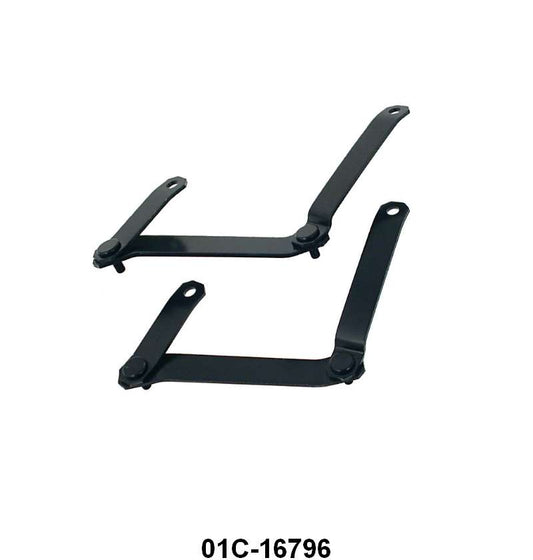 HOOD HINGE BRACKETS - 39-40 MERCURY, 40-47 PICKUP, BLACK
