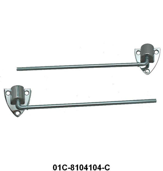 SUN VISOR BRACKETS - 38-47 PICKUP CHROME