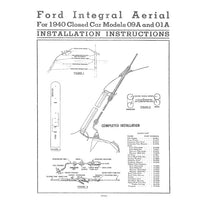 RADIO ANTENNA ASSEMBLY - 40 MERCURY COUPE/SEDAN - ROOF MOUNT