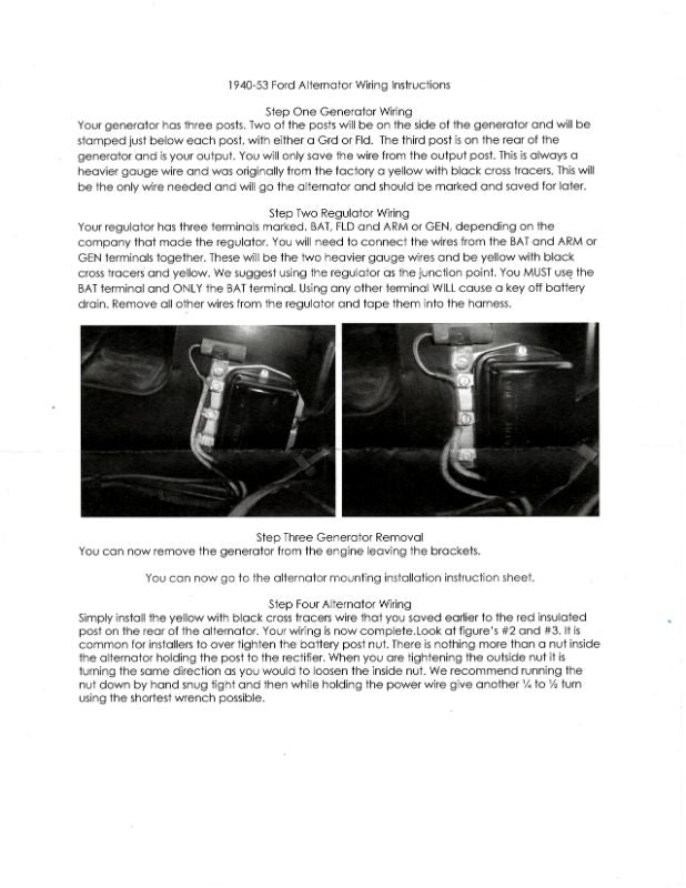 12V ALTERNATOR WITH BRACKET KIT - 50-53 PASS/MERC THIN BELT