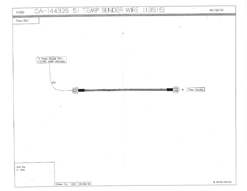 TEMPERATURE SENDER CROSSOVER WIRE - 50-51 PASS 14"