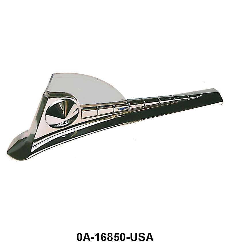 CHROME HOOD ORNAMENT - 50 PASS WITH PLASTIC INSERT