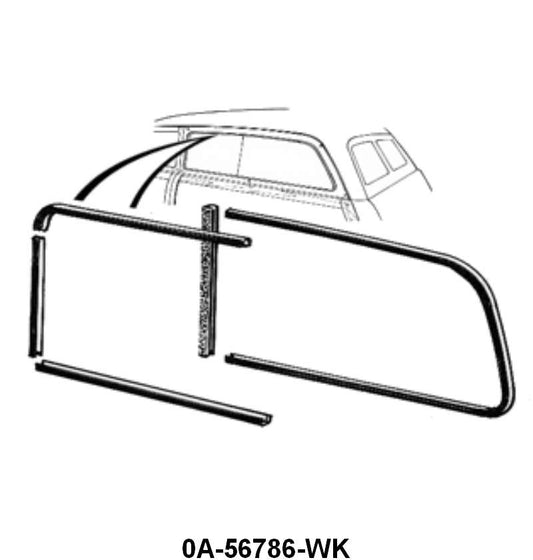 SLIDING QUARTER WINDOW FELT KIT - LATE 50-51 WOODIE