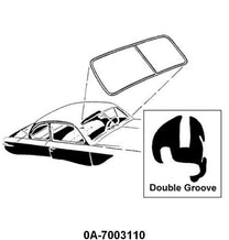 WINDSHIELD SEAL - 50-51 COUPE, SEDAN WITH DOUBLE GROOVE CHROME