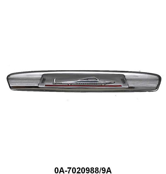 DOOR PANEL PLASTIC EMBLEM - 50 COUPE/SEDAN GRAY