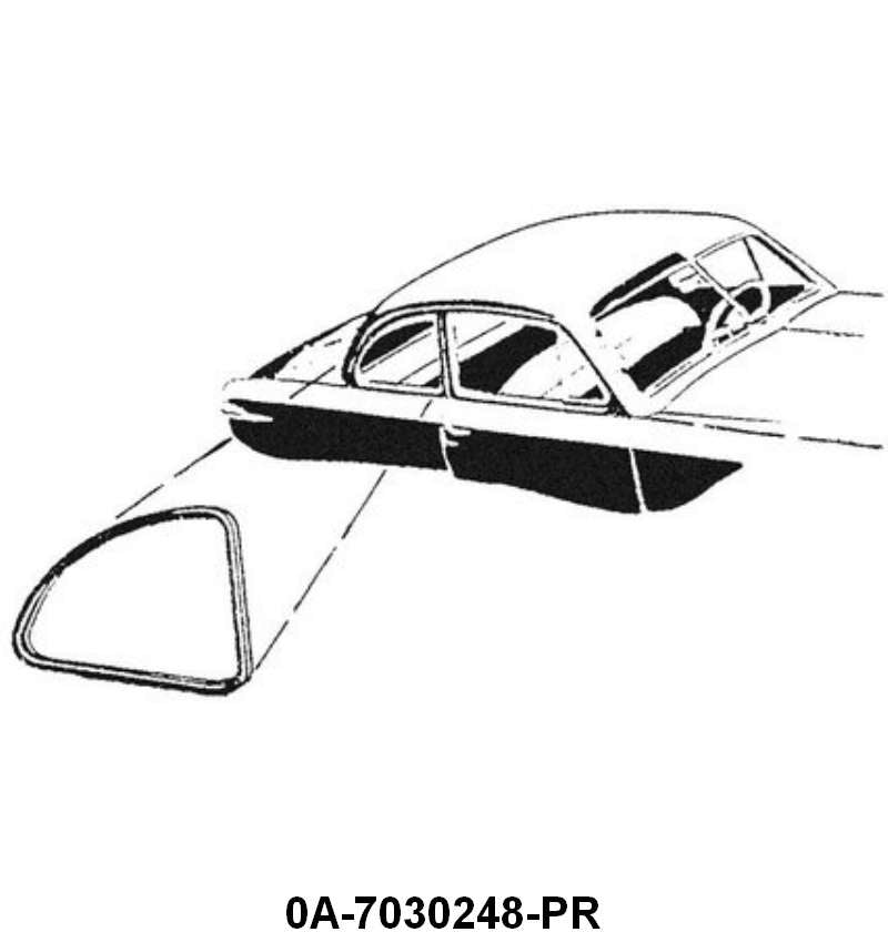 STATIONARY QUARTER WINDOW SEALS - 49-51 2-DR SEDAN