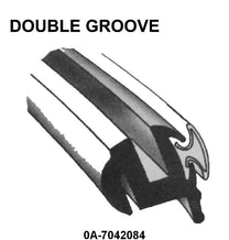 REAR/BACK WINDOW SEAL - 49-51 PASS WITH DOUBLE GROOVE FOR CHROME