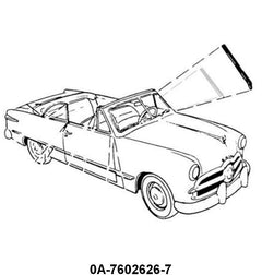 DOOR GLASS TO WINDSHIELD POST SEALS - 51 CONVERTIBLE, VICTORIA