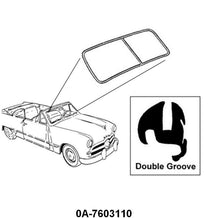 WINDSHIELD SEAL - 50-51 CONVERTIBLE & 51 VICTORIA WITH DOUBLE GROOVE CHROME