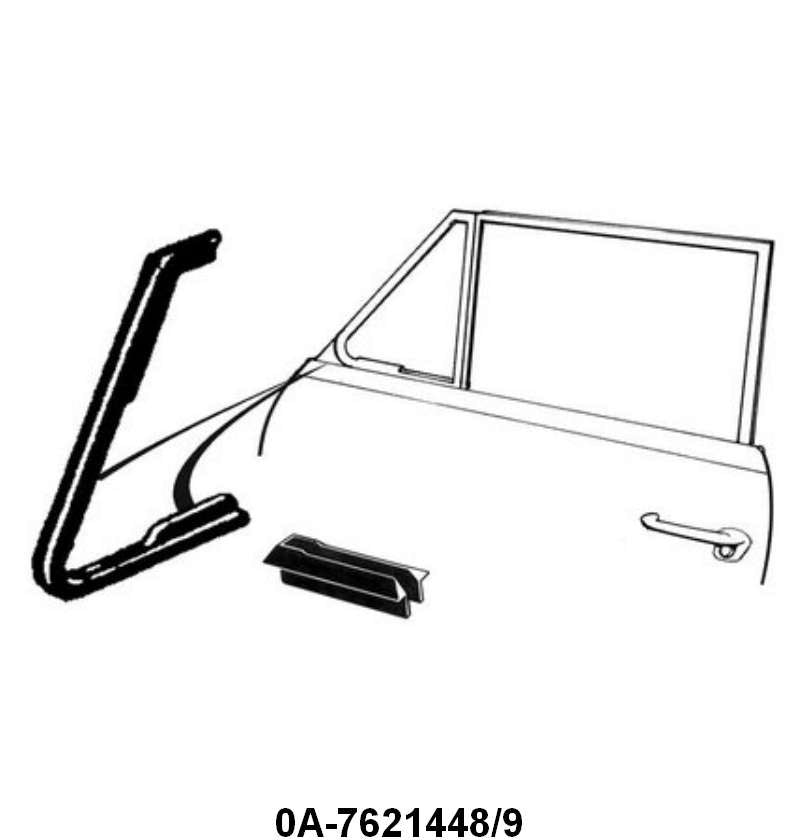 VENT WINDOW SEALS - 50 LATE-51 CONVERTIBLE/VICTORIA (MALE/FEMALE PIVOT)