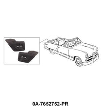 LOWER BACK TOP OF QUARTER WINDOW PADS - 50-51 CONVERTIBLE