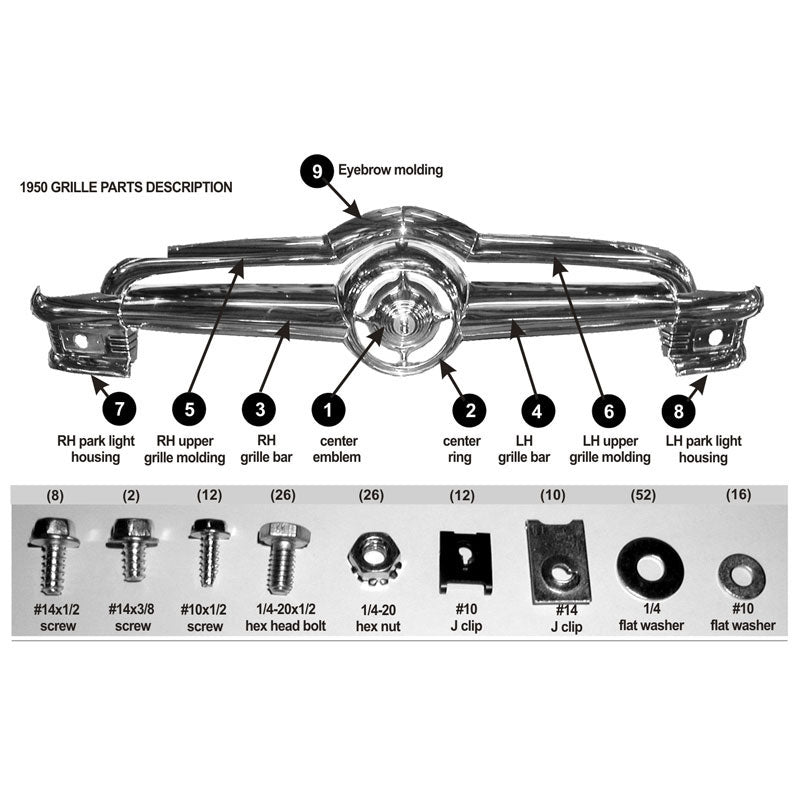 GRILLE HARDWARE KIT - 50 PASSENGER