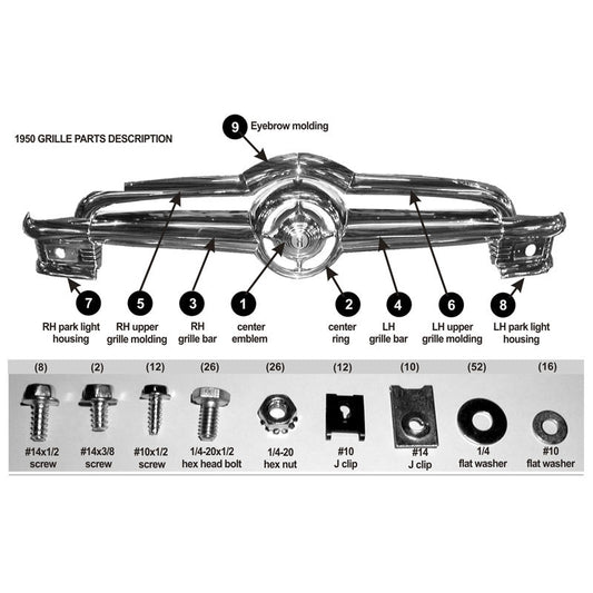 GRILLE HARDWARE KIT - 50 PASSENGER