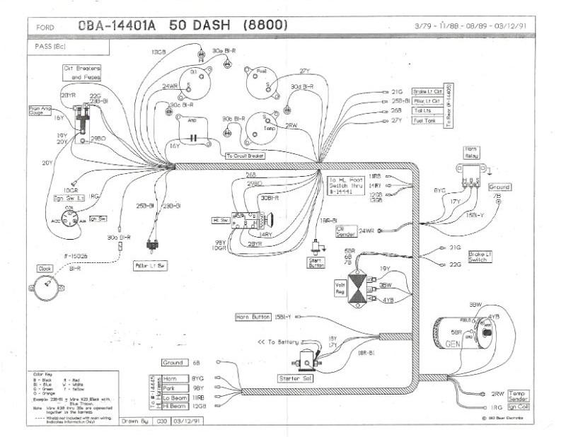 UNDER DASH TO ENGINE WIRES (COWL HARNESS) - 50 PASSENGER V8